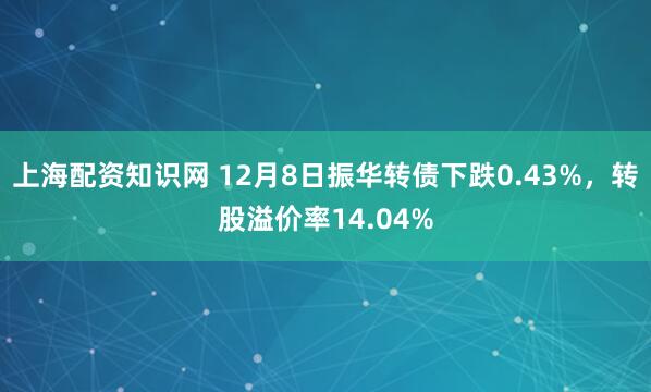 上海配资知识网 12月8日振华转债下跌0.43%，转股溢价率14.04%
