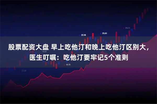股票配资大盘 早上吃他汀和晚上吃他汀区别大，医生叮嘱：吃他汀要牢记5个准则